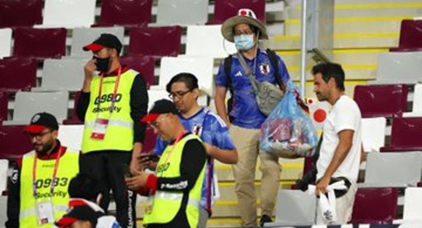 Japanese fans praised for World Cup clean-up